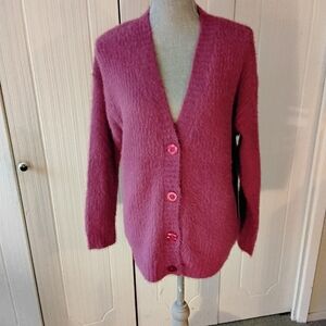 NWT Womens TOO FOXY Front 4 Button Sweater, Size L